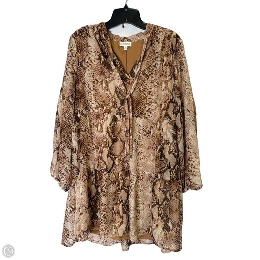 Dress Casual Short By Luxology In Snakeskin Print, Size: M
