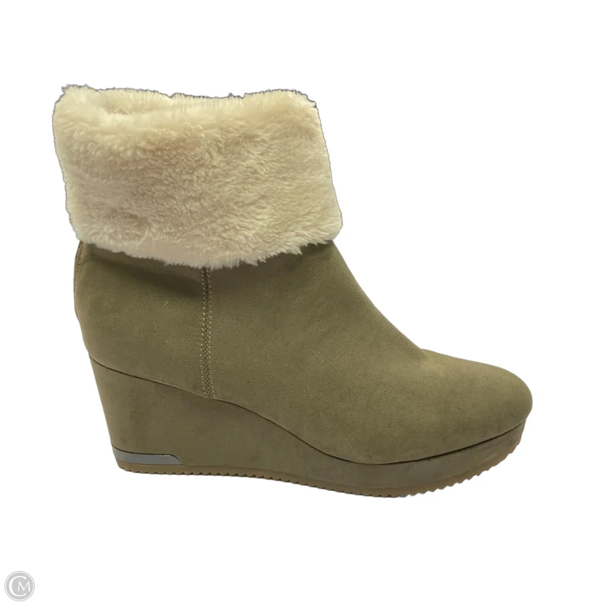 Boots Ankle Heels By Dkny In Green, Size: 10