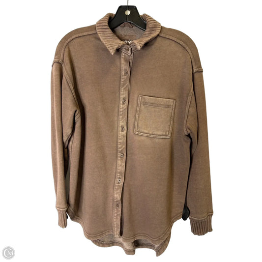 Jacket Shirt By Aerie In Brown, Size: Xxs