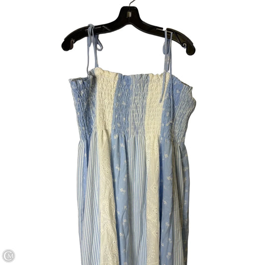 Dress Casual Midi By Altard State In Blue & White, Size: 3x