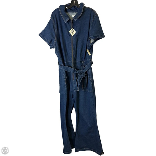 Jumpsuit By Ava & Viv In Blue Denim, Size: 24