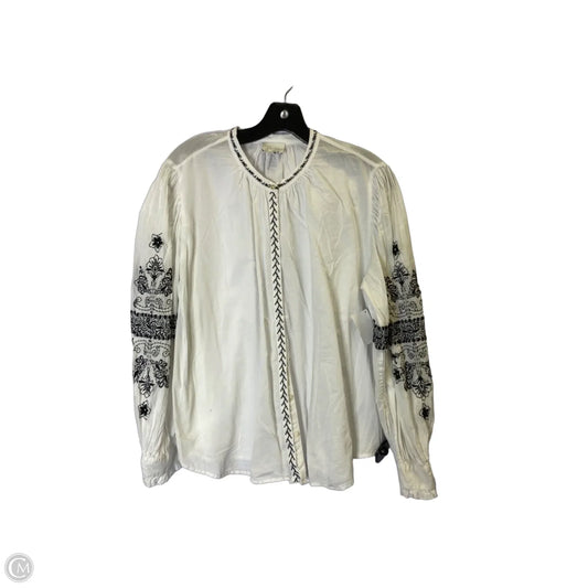 Top Long Sleeve By Johnny Was In White, Size: M
