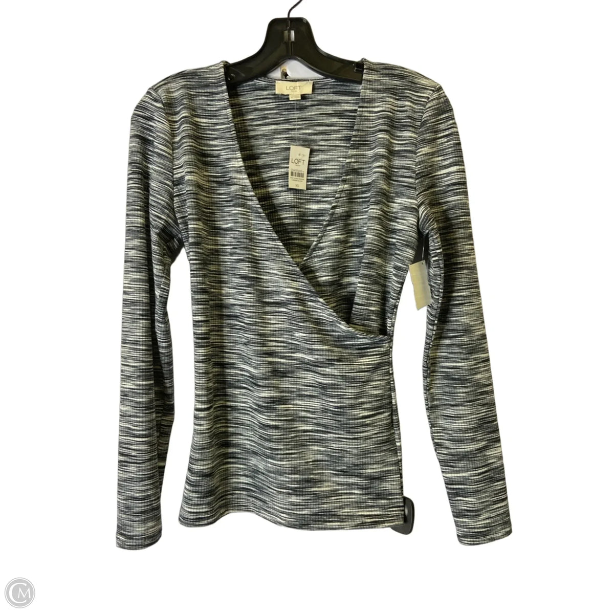 Top Long Sleeve By Loft In Black & White, Size: Xs