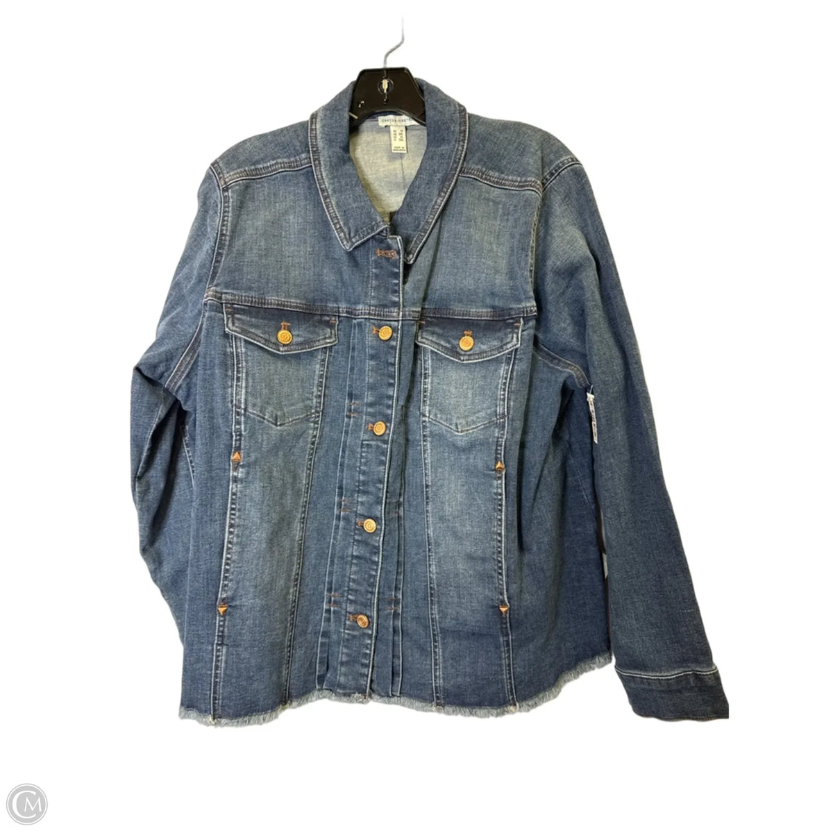 Jacket Denim By Clothes Mentor In Blue Denim, Size: 1x