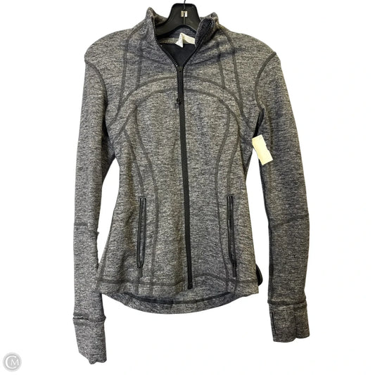 Athletic Jacket By Lululemon In Grey, Size: 4
