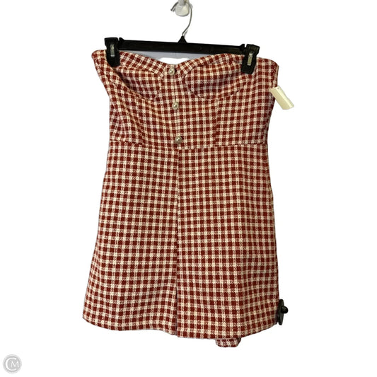 Romper By Cider In Red & White, Size: M
