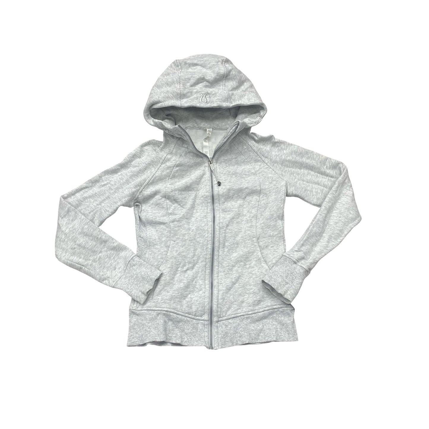 Athletic Jacket By Lululemon In Grey, Size:6