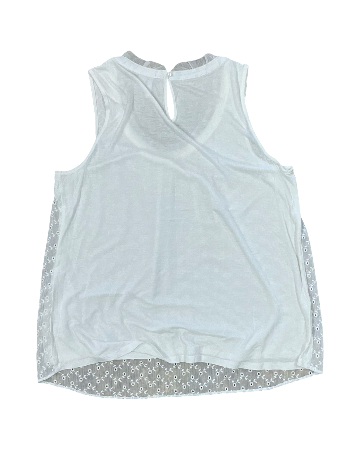 Top Sleeveless By Elle In White, Size:L