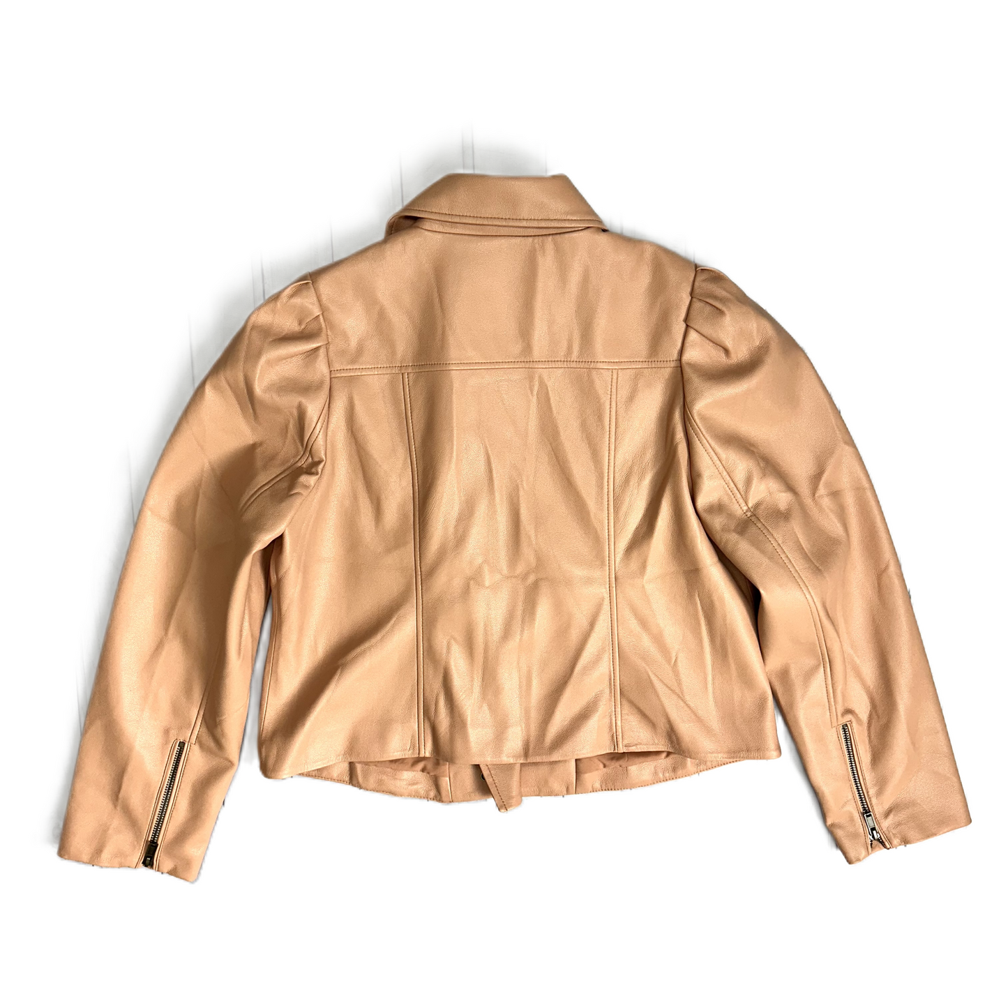 Jacket Faux Leather By Marie and Oliver In Pink, Size: L