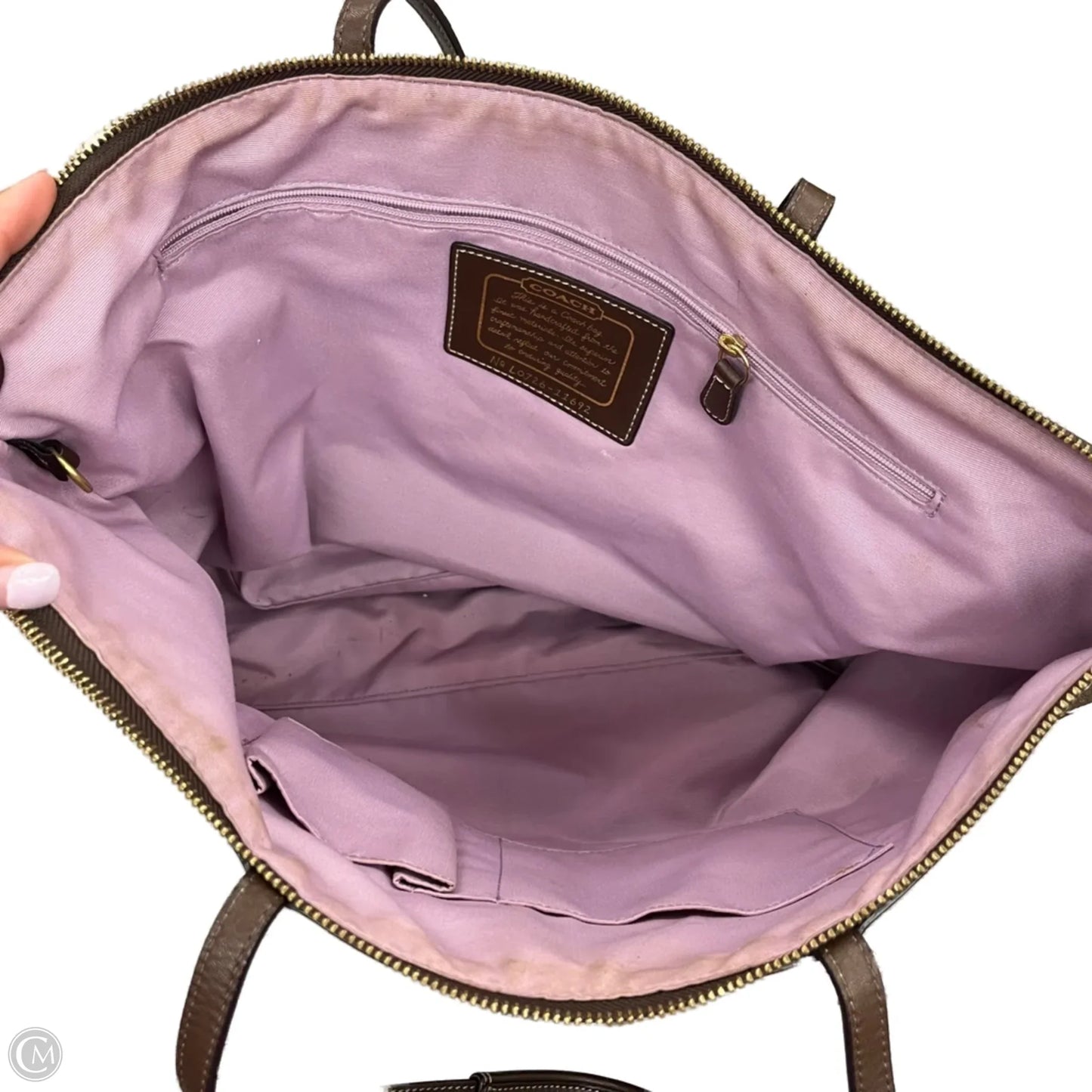 Tote Designer By Coach, Size: Large