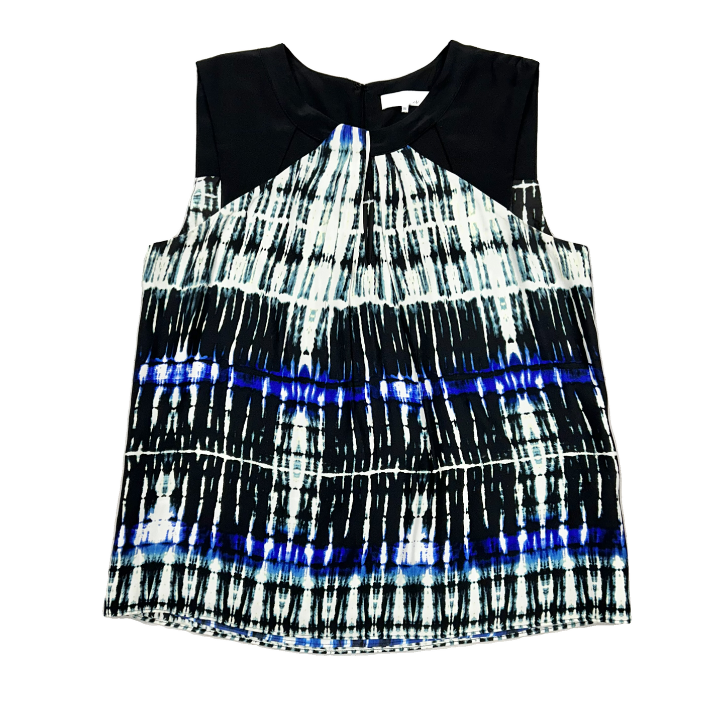 Top Short Sleeve Designer By Parker In Black & Blue, Size: Xs