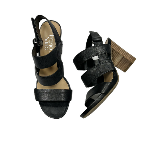 Black Shoes Heels Block By Franco Sarto, Size: 6.5