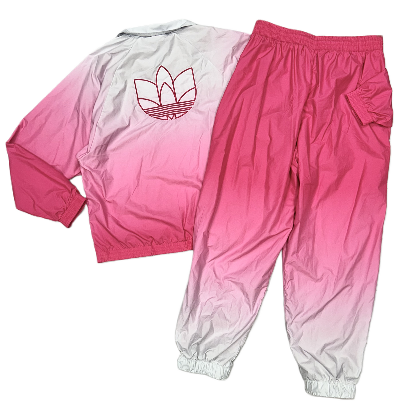 Pink & White Athletic Pants 2pc By Adidas, Size: L