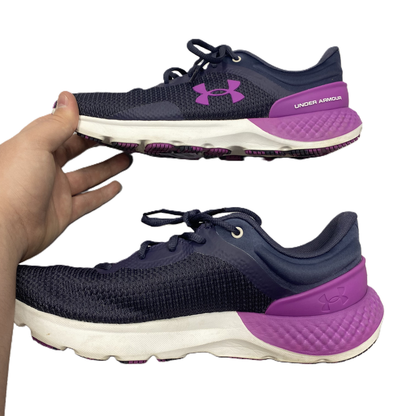 Purple Shoes Athletic By Under Armour, Size: 9.5