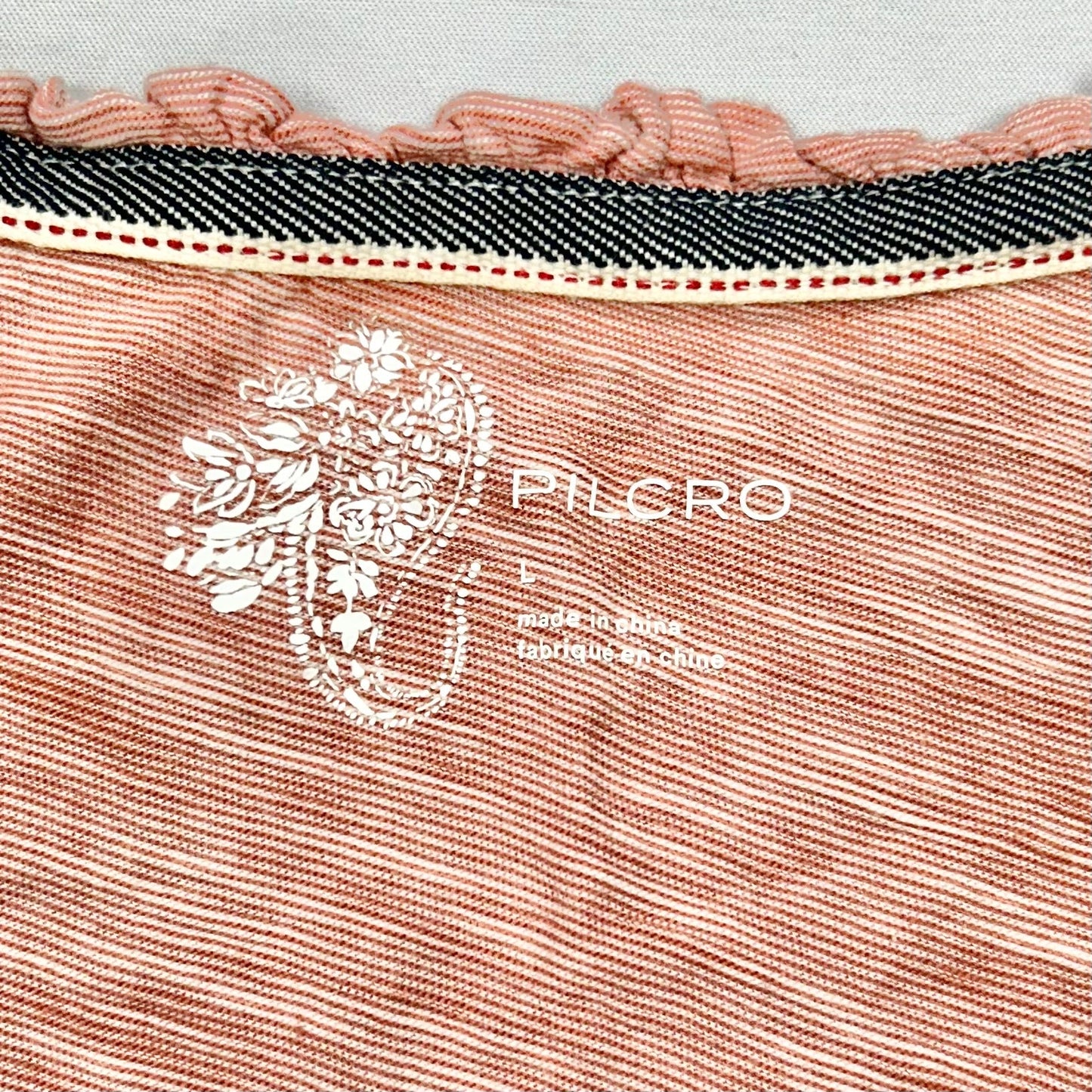 Pink & White Top Sleeveless By Pilcro, Size: L