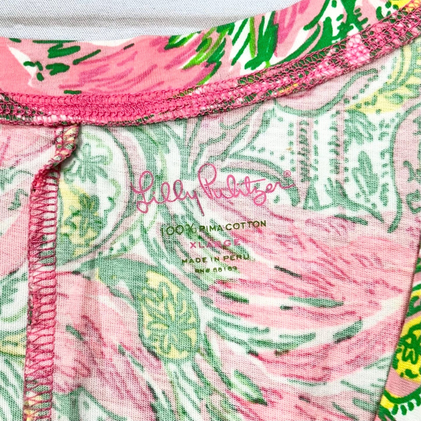 Green & Pink Dress Designer By Lilly Pulitzer, Size: Xl