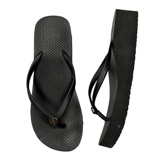 Black Sandals Flip Flops By Tory Burch, Size: 7
