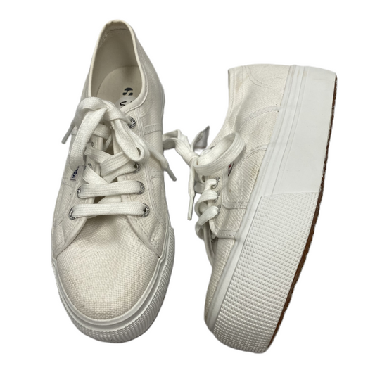 White Shoes Sneakers Platform By Superga, Size: 5.5