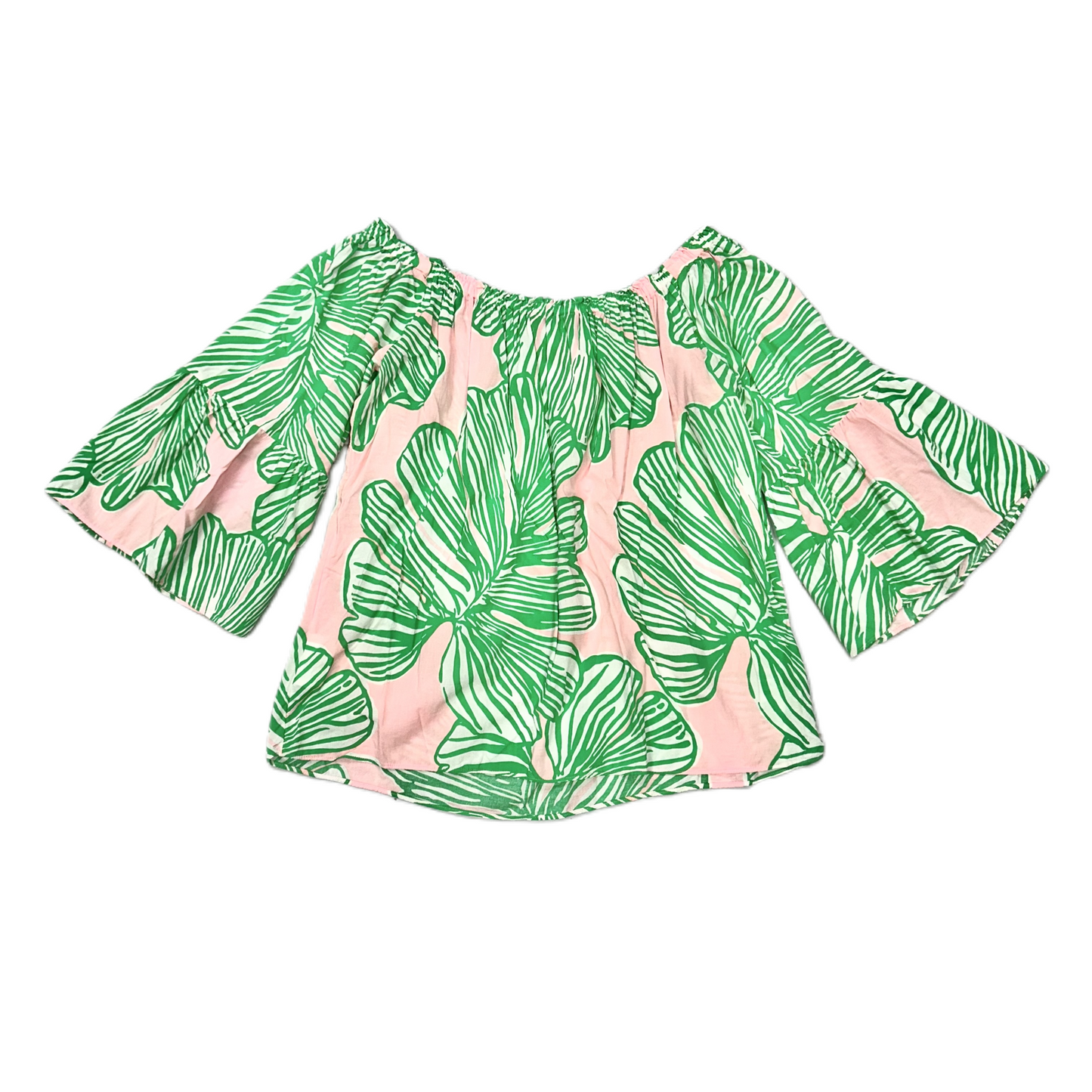 Green & Pink Top Long Sleeve By Lilly Pulitzer, Size: M