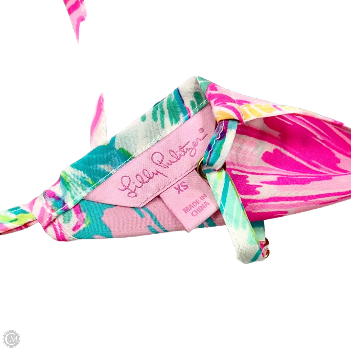 Top Sleeveless Designer By Lilly Pulitzer In Green & Pink, Size: Xs