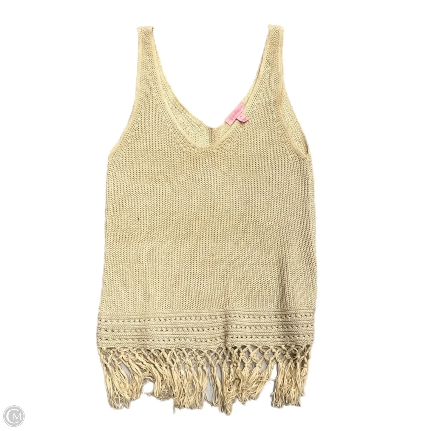 Top Sleeveless Designer By Lilly Pulitzer In Tan, Size: Xs