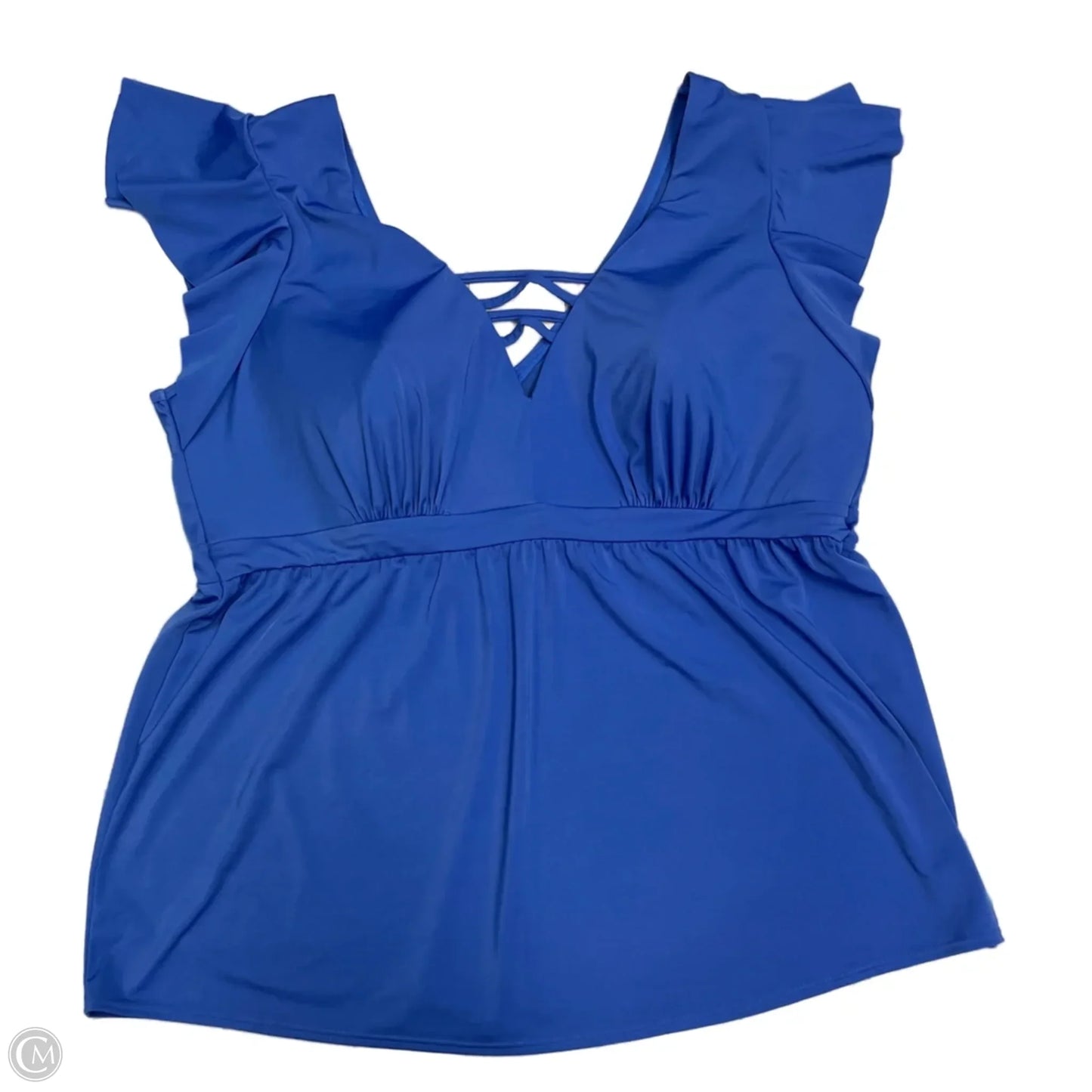 Swimsuit Top By Cacique In Blue, Size: 4x