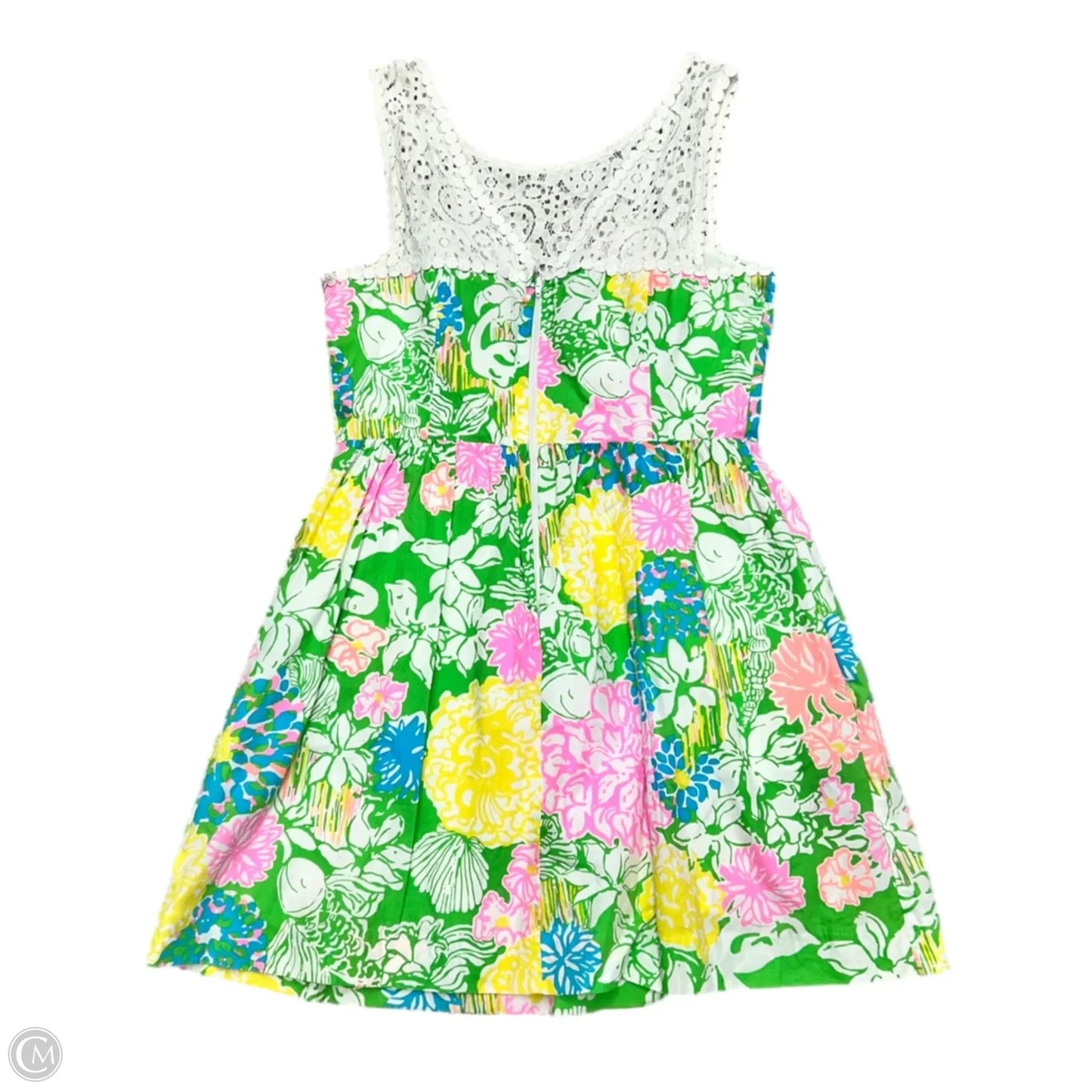 Dress Designer By Lilly Pulitzer In Green & Pink, Size: 6