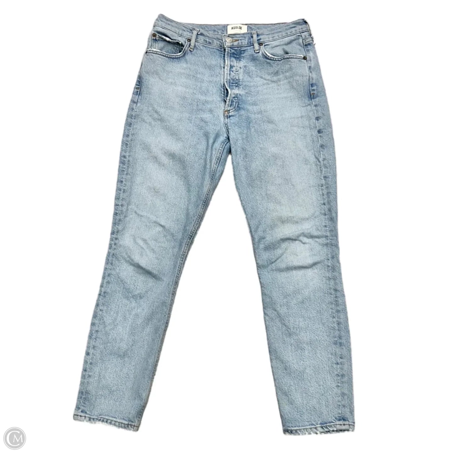 Jeans Straight By Agolde In Blue Denim, Size: 6