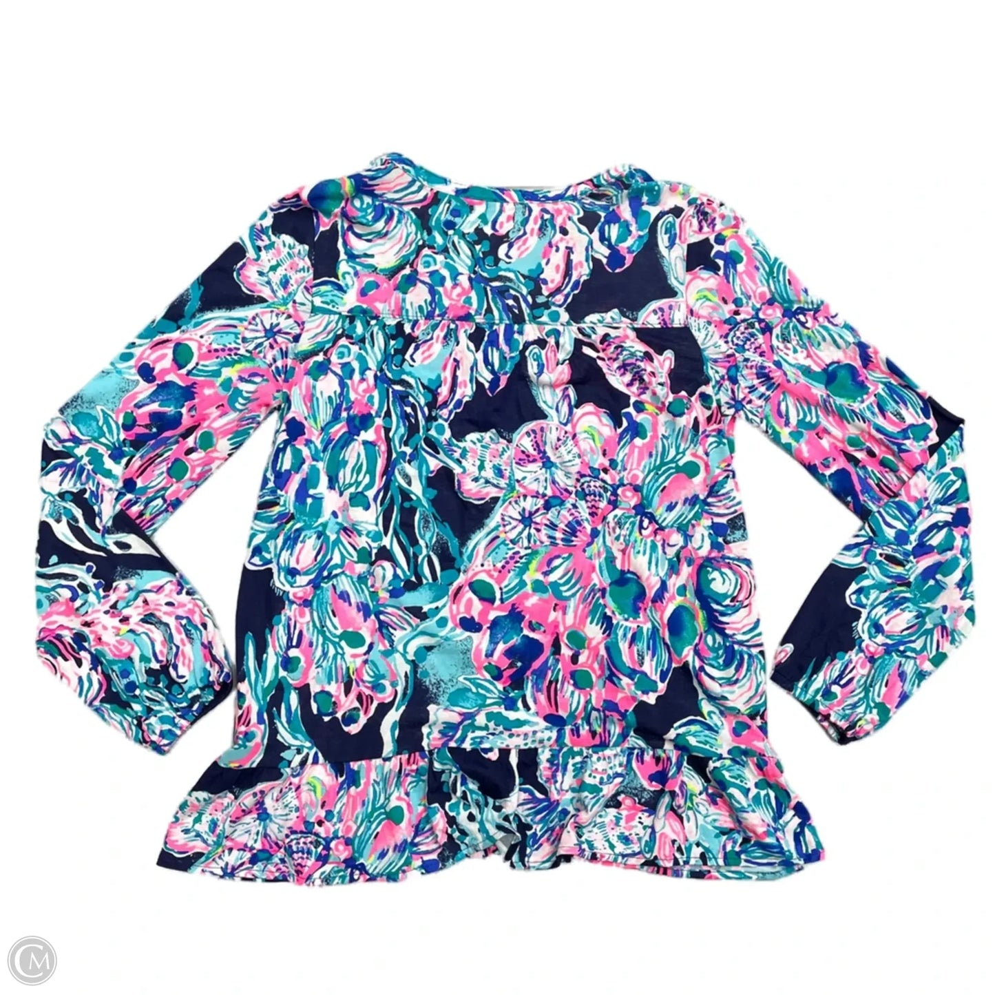 Top Long Sleeve Designer By Lilly Pulitzer In Blue, Size: S