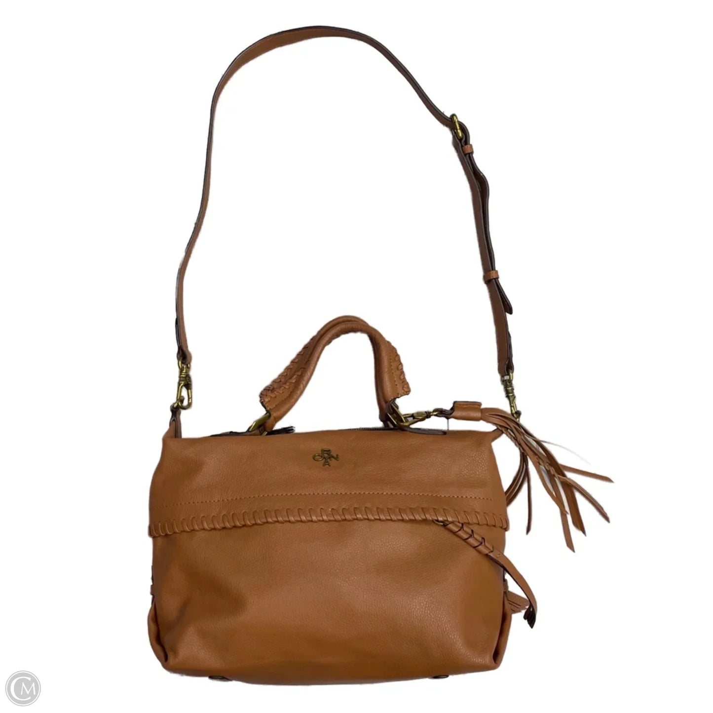 Handbag Leather By Oryany, Size: Medium