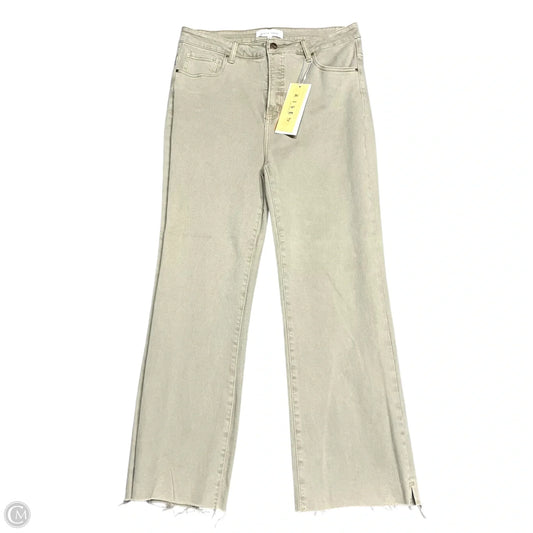 Jeans Flared By Risen In Tan, Size: 16