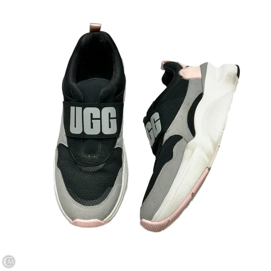 Shoes Designer By Ugg In Black & Pink, Size: 9