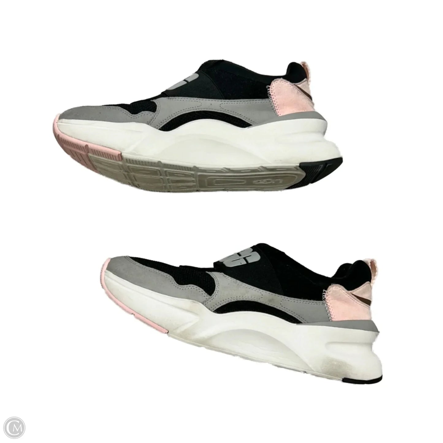 Shoes Designer By Ugg In Black & Pink, Size: 9