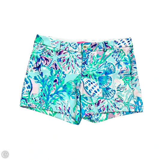 Shorts Designer By Lilly Pulitzer In Blue & Green, Size: 2