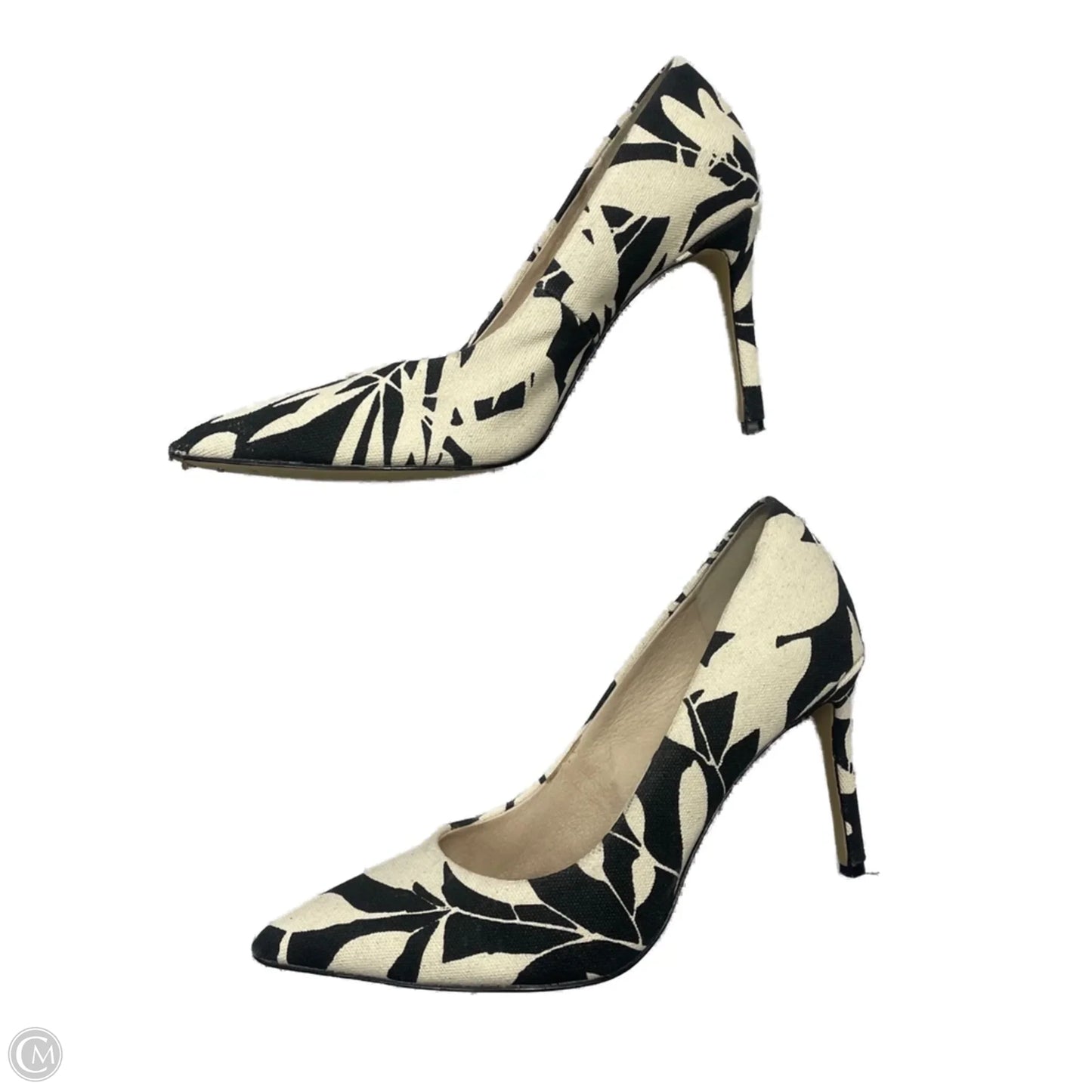 Shoes Heels Stiletto By Louise Et Cie In Black & White, Size: 6.5
