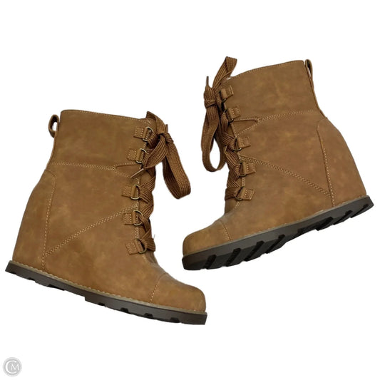 Boots Mid-calf Heels By Universal Thread In Brown, Size: 8
