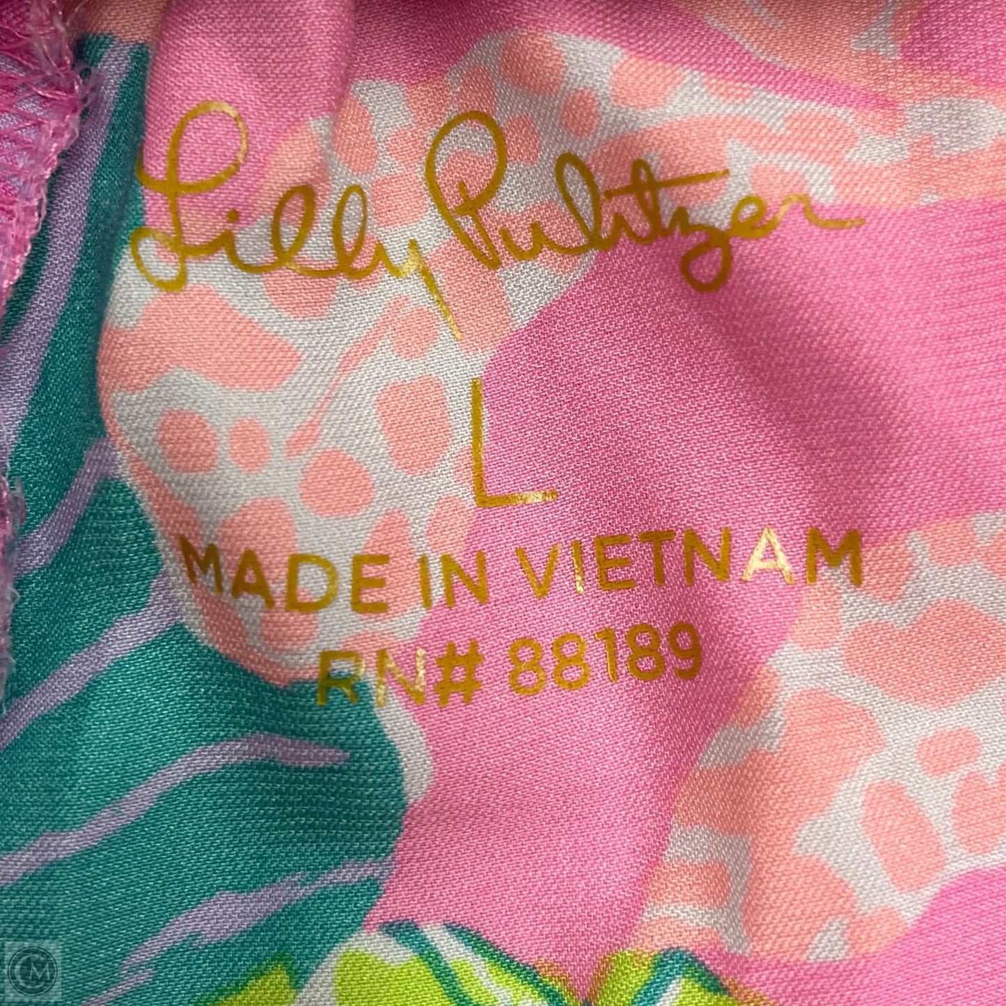 Shorts Designer By Lilly Pulitzer In Pink & Purple, Size: L