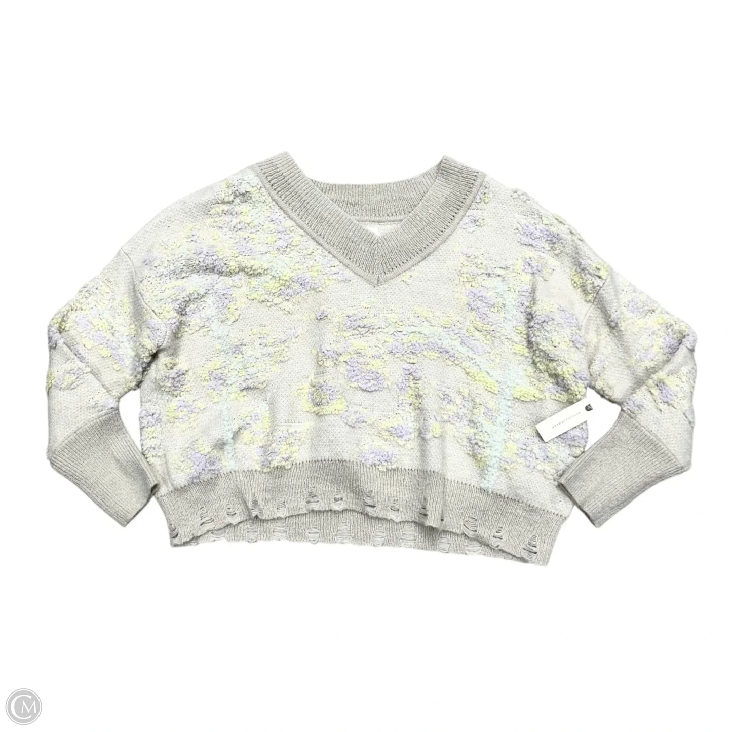Sweater By Anthropologie In Grey, Size: M