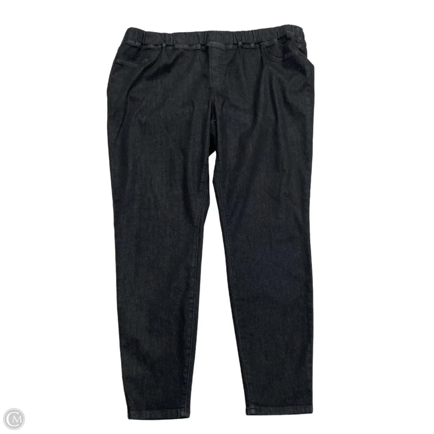 Jeans Straight By Eileen Fisher In Black Denim, Size: 20