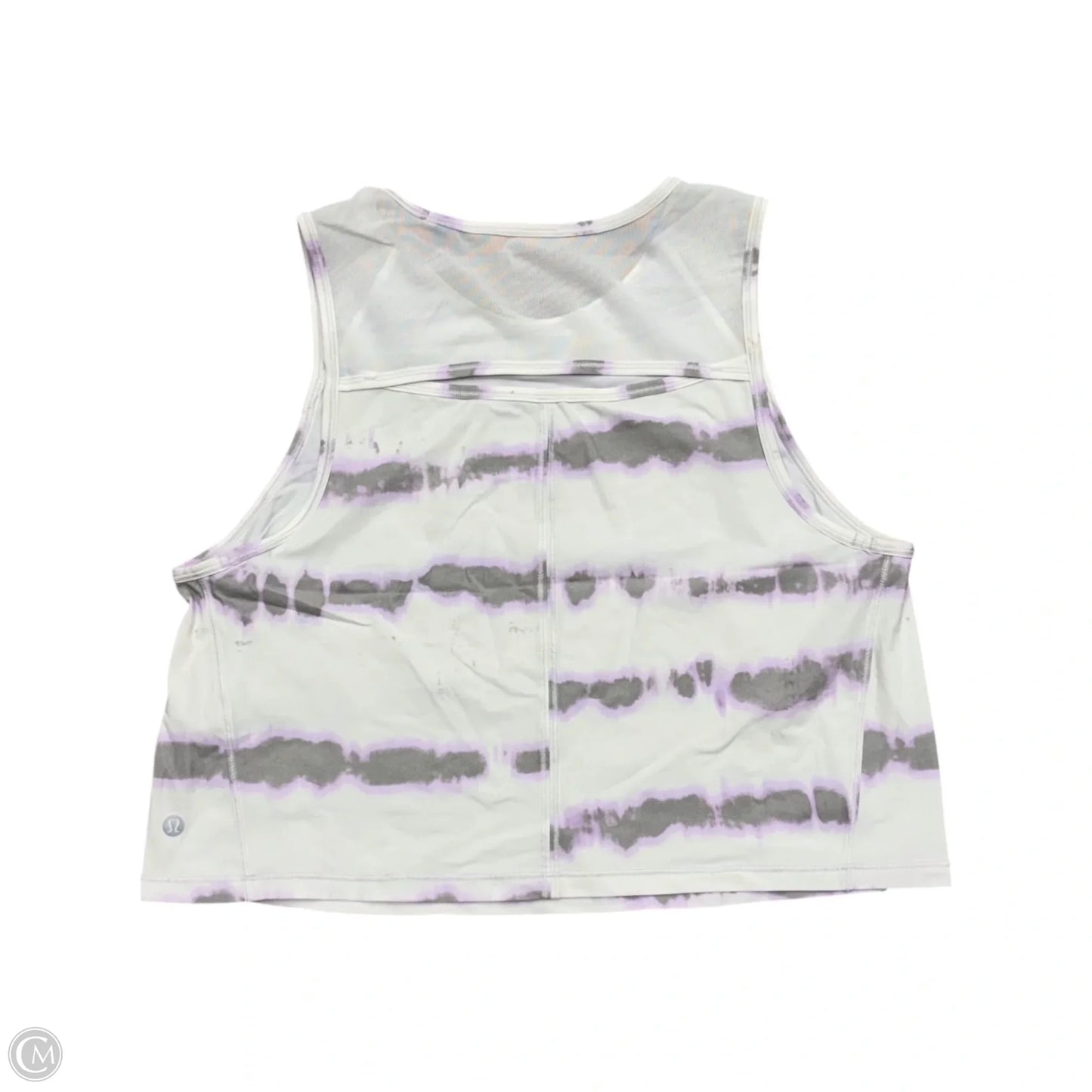 Athletic Tank Top By Lululemon In Grey & White, Size: M