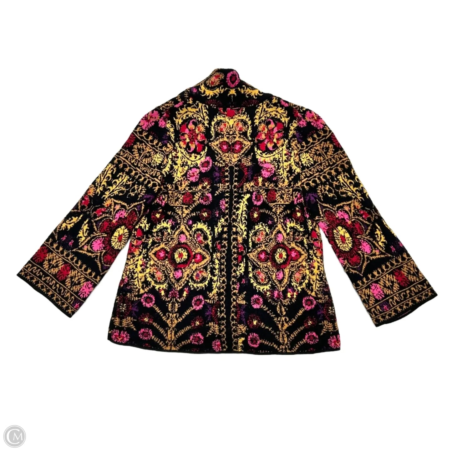 Cardigan By Moth In Black & Pink, Size: Xs