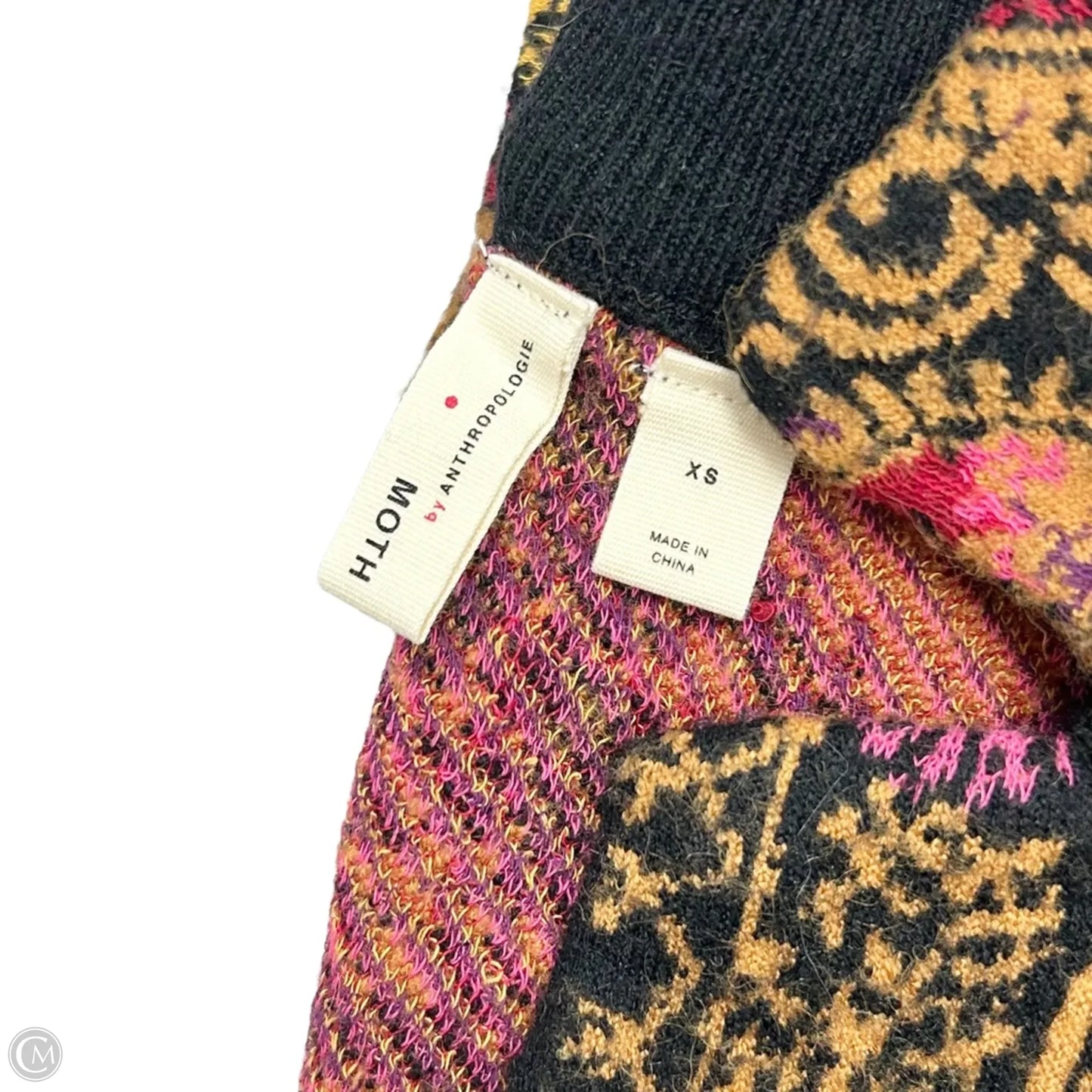 Cardigan By Moth In Black & Pink, Size: Xs