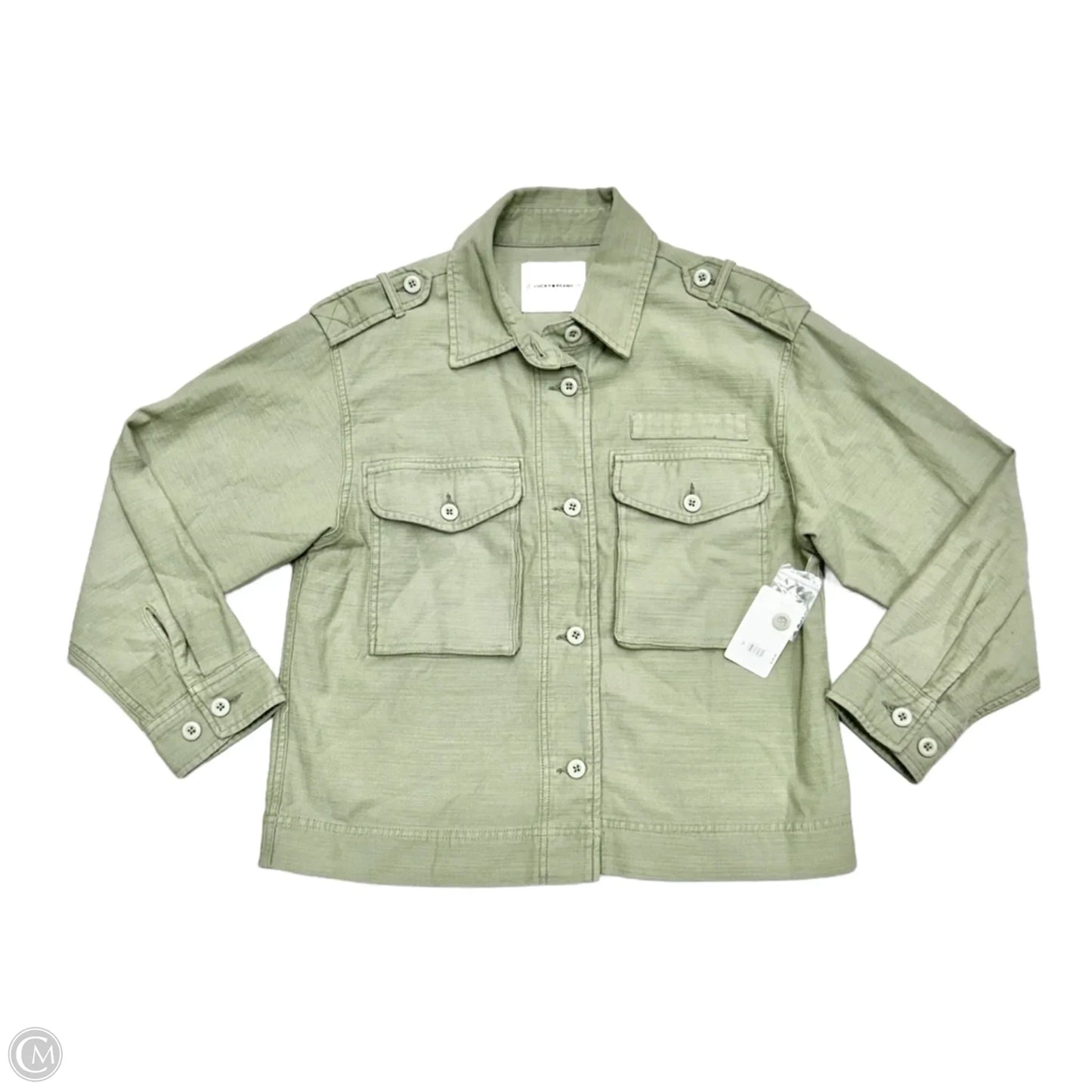 Jacket Shirt By Lucky Brand In Green, Size: Xs
