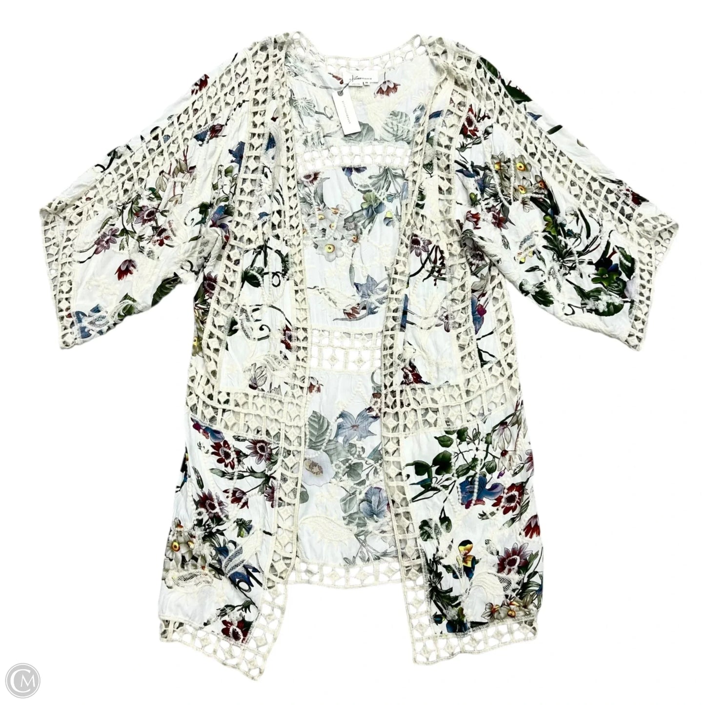 Kimono By Anthropologie In Floral Print, Size: Osfm