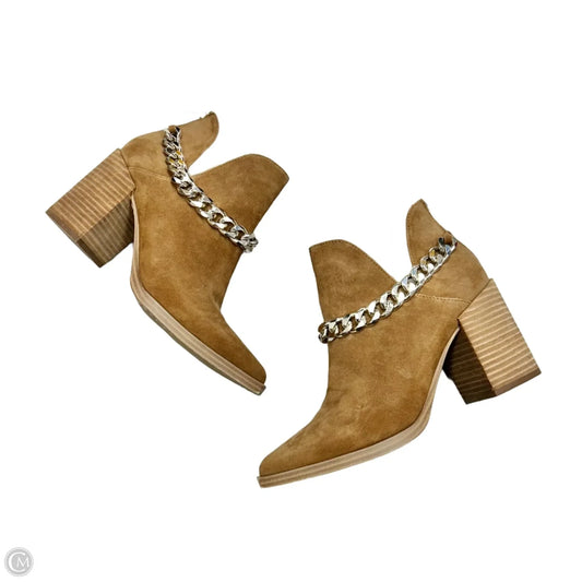 Boots Ankle Heels By Steve Madden In Brown, Size: 7