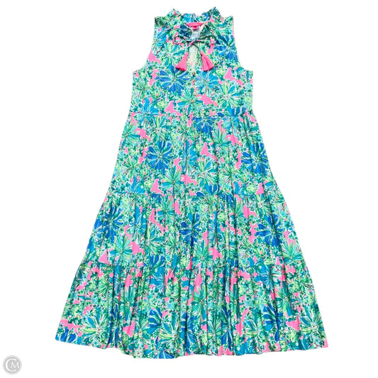 Dress Designer By Lilly Pulitzer In Blue & Pink, Size: M