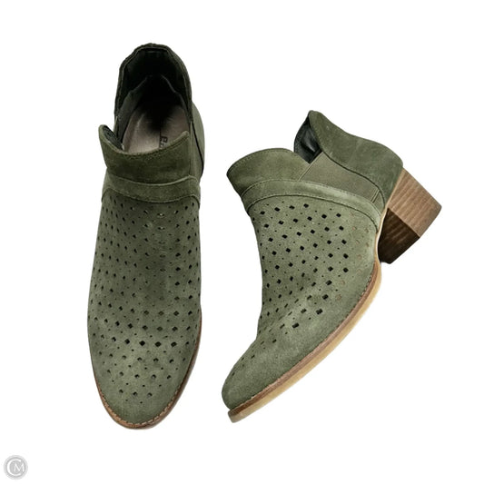Boots Ankle Heels By Earth In Green, Size: 9