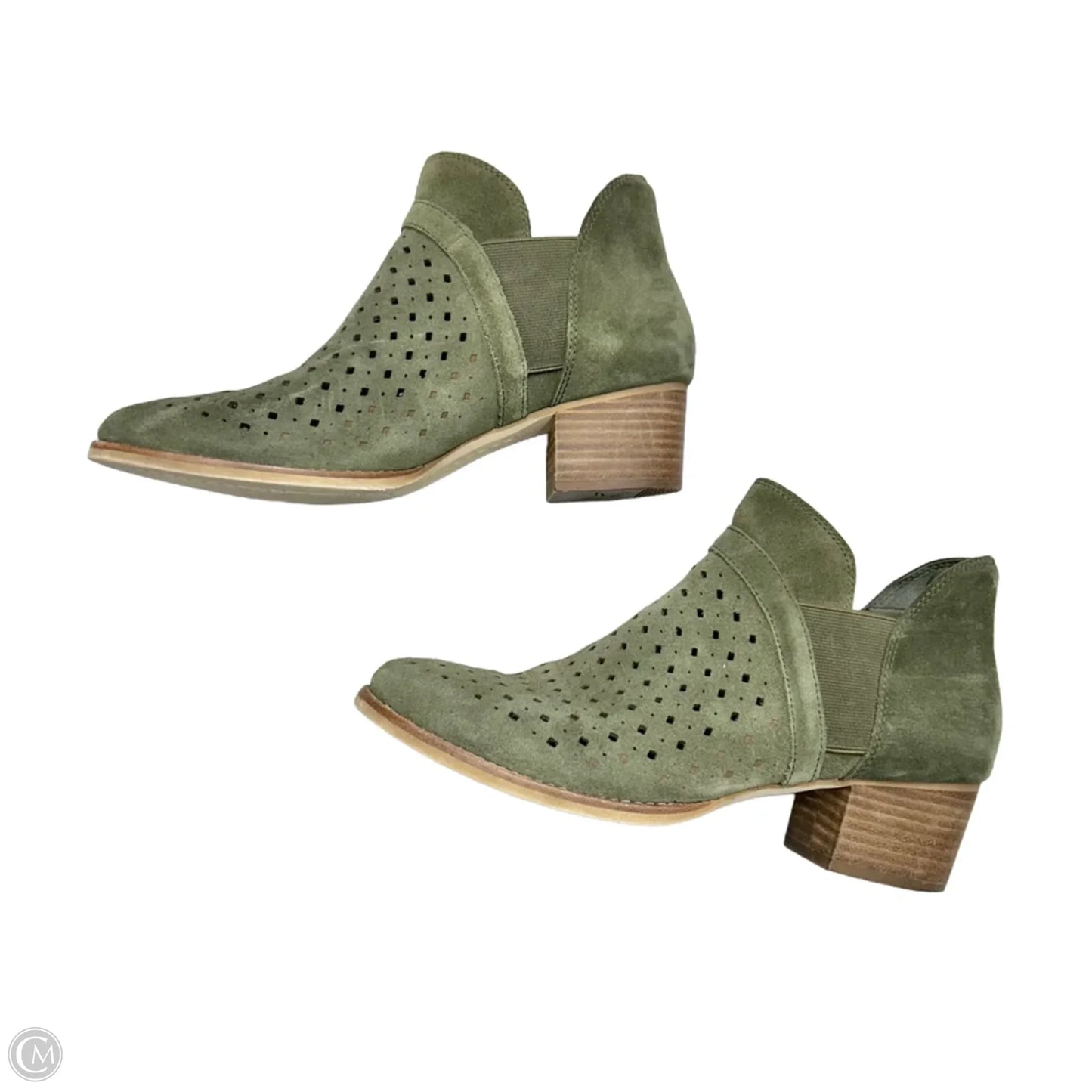 Boots Ankle Heels By Earth In Green, Size: 9