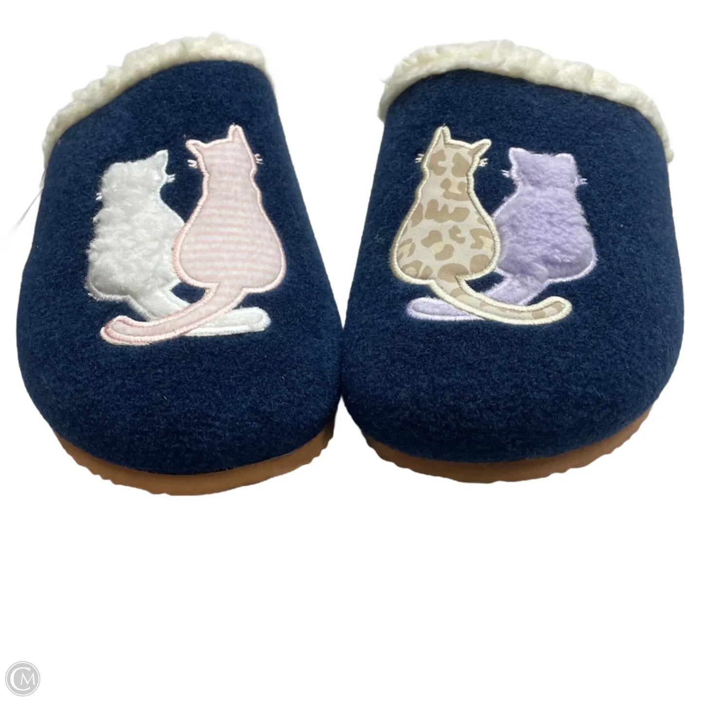 Slippers By Lands End In Navy, Size: 8