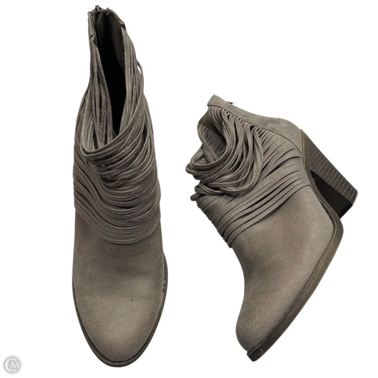 Boots Ankle Heels By Fergalicious In Taupe, Size: 10
